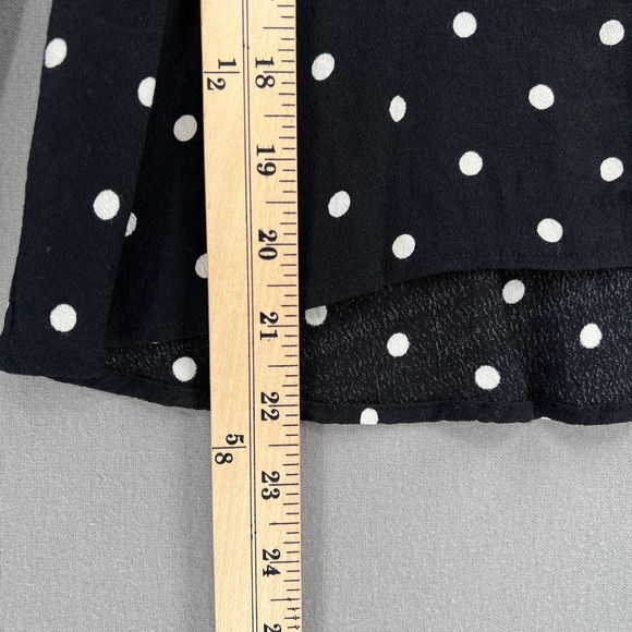 ARITZIA WILFRED Shirt Womens Medium Black White New Prairie Blouse V-neck Top - Picture 16 of 16